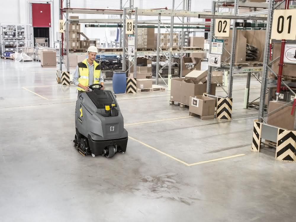 Industrial floor cleaning
