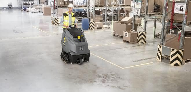 Industrial floor cleaning