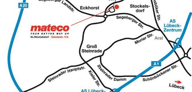 mateco Arbeitsbühnenvermietung jetzt auch in Lübeck