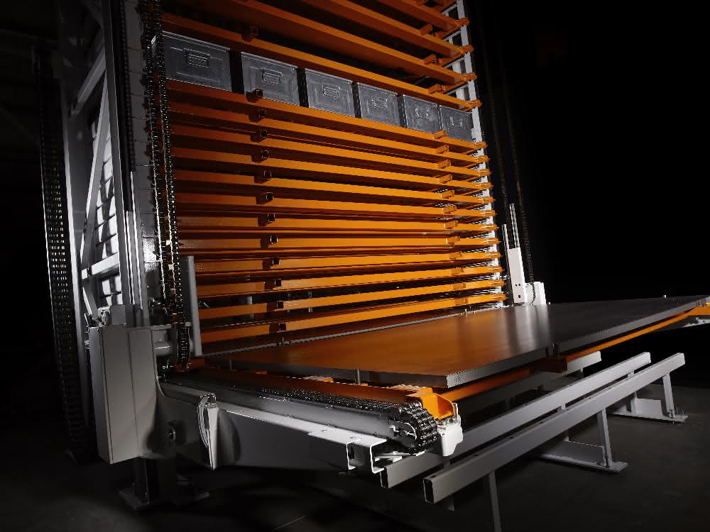 Compact storage solution for sheet metal Compact storage solution for sheet metal