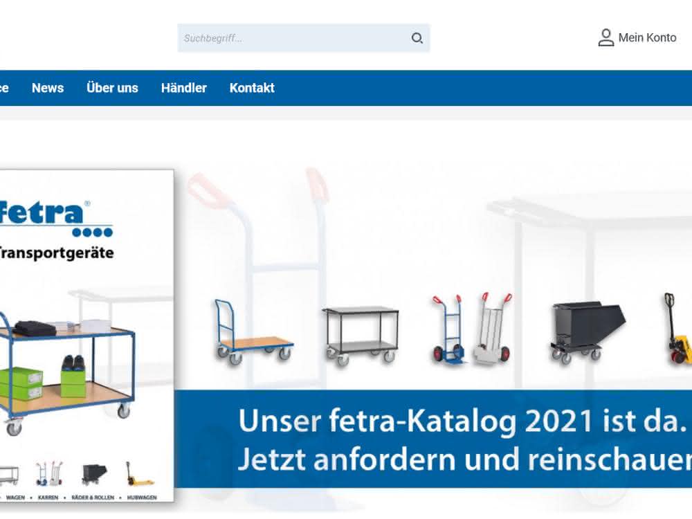 New fetra website with connection to the merchandise management system