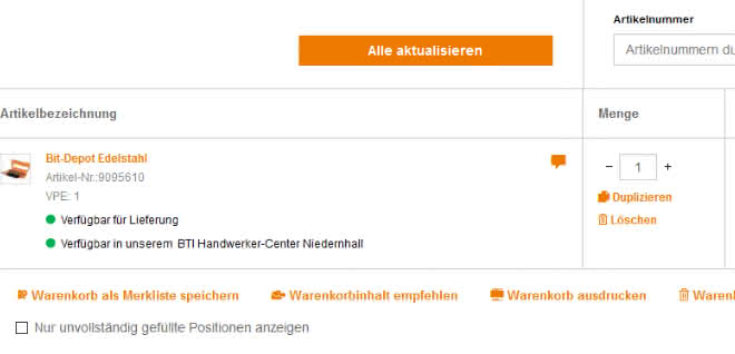 Neue Click & Collect Funktion: BTI entwickelt Online-Shop weiter