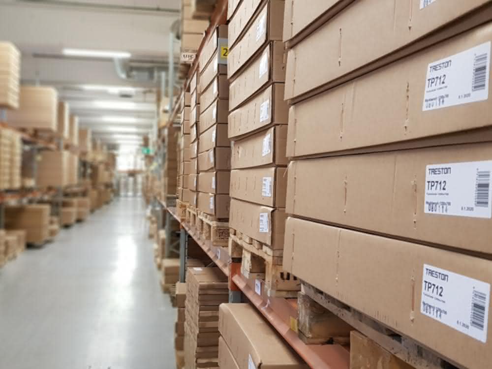 Warehouse with Treston packages