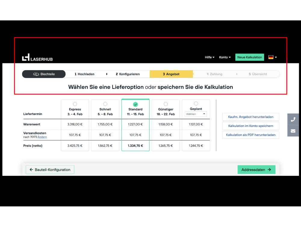 Different prices and delivery windows are challenging to display. This site had countless iterations - now we are satisfied.