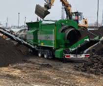 Recycling: Doppeltrommel-Siebanlage im Recycling-Einsatz