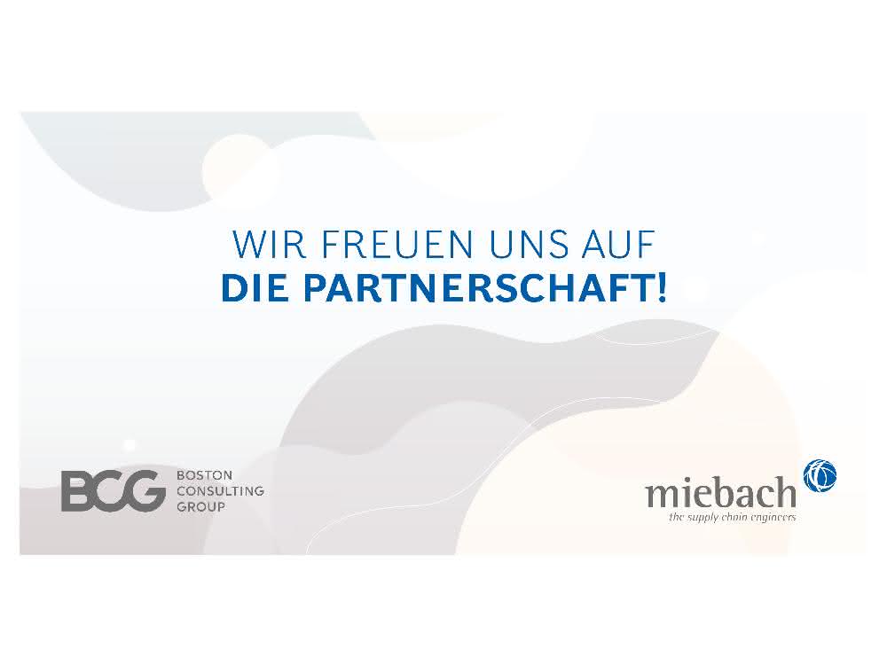 Boston Consulting Group und Miebach Consulting arbeiten zusammen