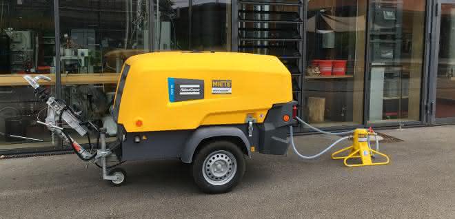 AtlasCopco Kompressor im Mieteinsatz
