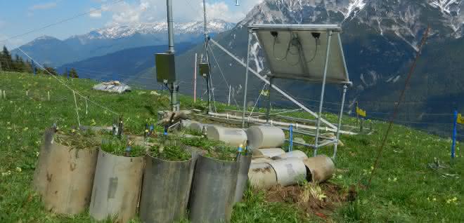 Kaserstattalm im Tiroler Stubaital Grünlandmonolithe