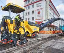 Straßenbau: Neue Bomag Fräse bei Karlsruher Kombilösung im Einsatz