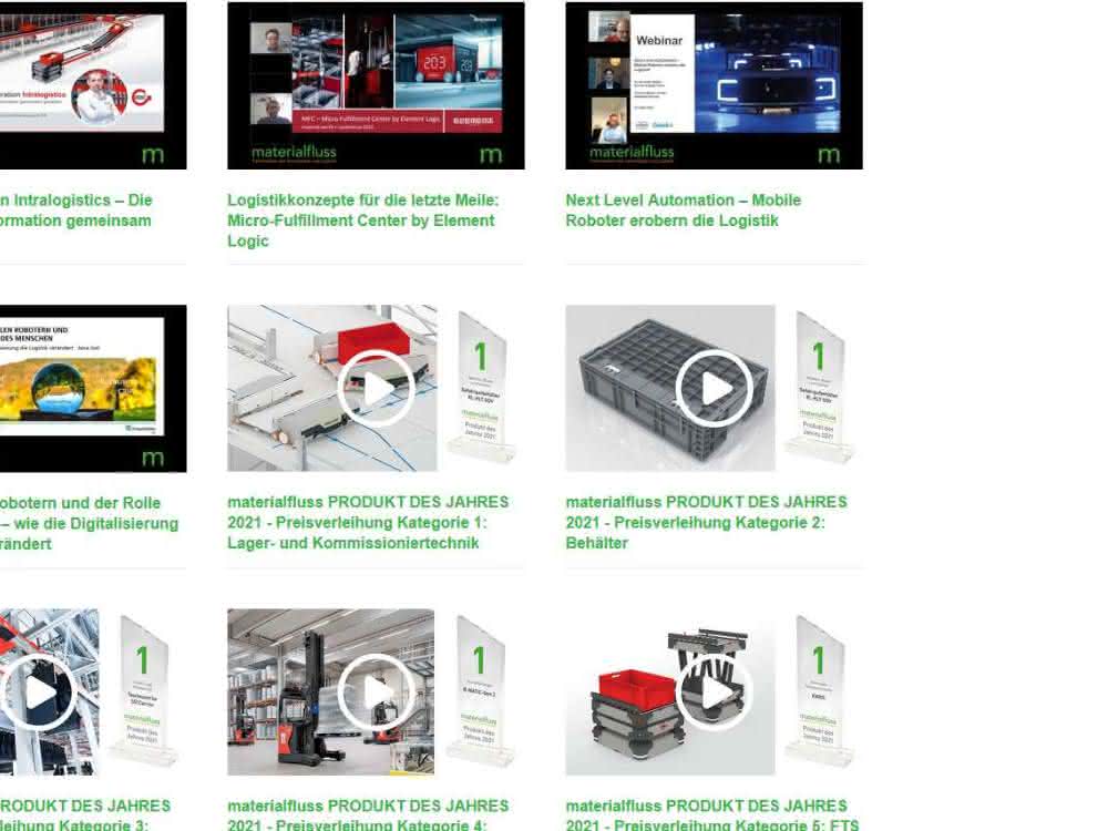 materialfluss world + conference: Videos of all webinars and keynotes available