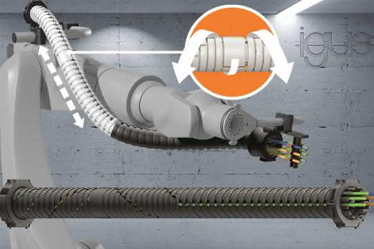 New triflex TRX cable carrier for 3D movement on robots