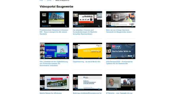 Baugewerbe Online-Messe: Videos aller Webinare und Keynotes verfügbar