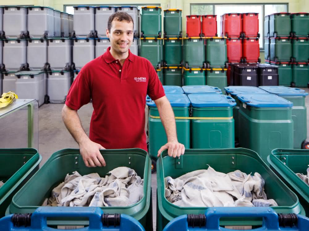 Cleaning cloths in the rental system