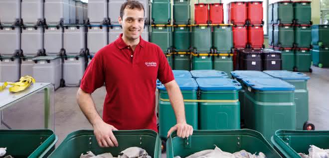 Cleaning cloths in the rental system