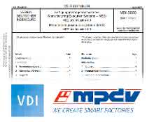VDI and MPDV VDI Guideline 5600 Sheet and logos