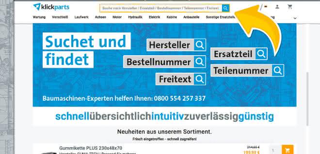 Baumaschinen-Ersatzteile: Klickparts setzt auf KI-basierte Suchtechnologie