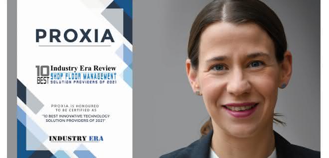 Julia Klingspor, CEO of Proxia, with the award