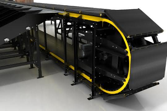 Interroll introduces new vertical crossbelt sorter