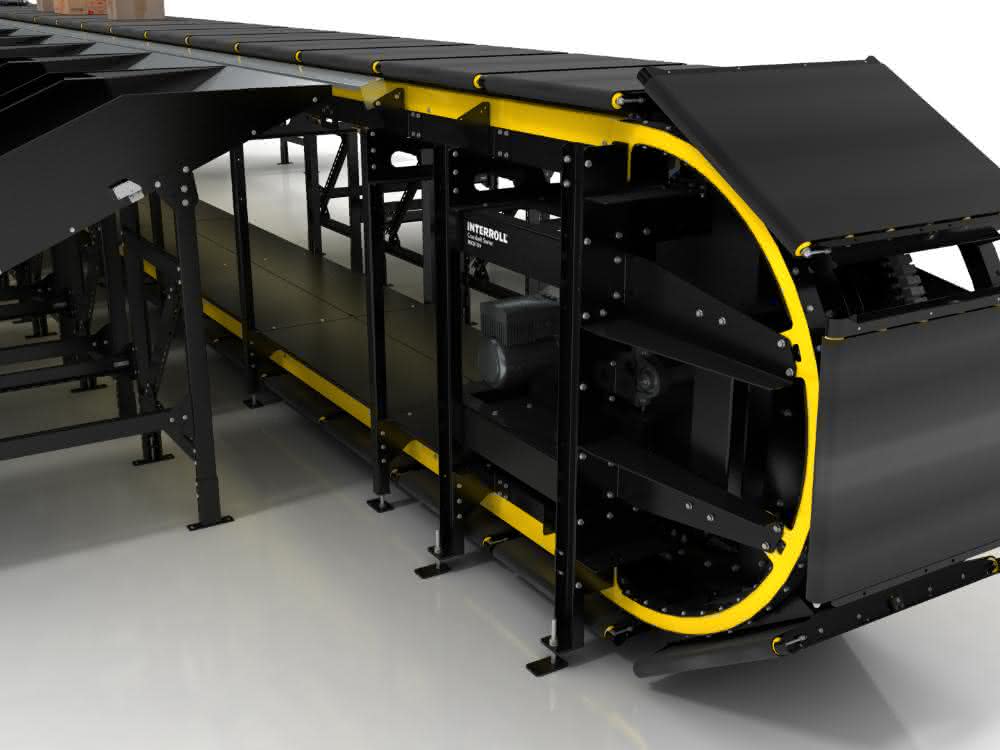 Interroll stellt neuen vertikalen Quergurtsorter vor