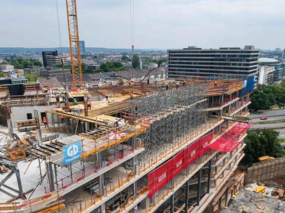 Schalungslösungen: „Eclipse“ Düsseldorf –  Ein 60 Meter hoher Campus