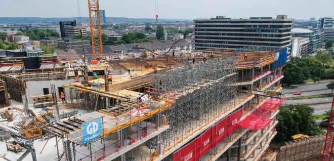 Schalungslösungen: „Eclipse“ Düsseldorf –  Ein 60 Meter hoher Campus