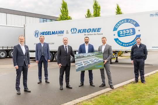 The 3,333rd Krone trailer for Hegelmann