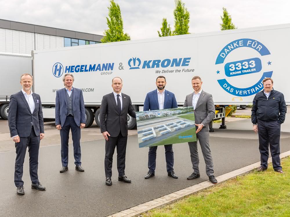 Der 3.333ste Krone Trailer für Hegelmann Der 3.333ste Krone Trailer für Hegelmann