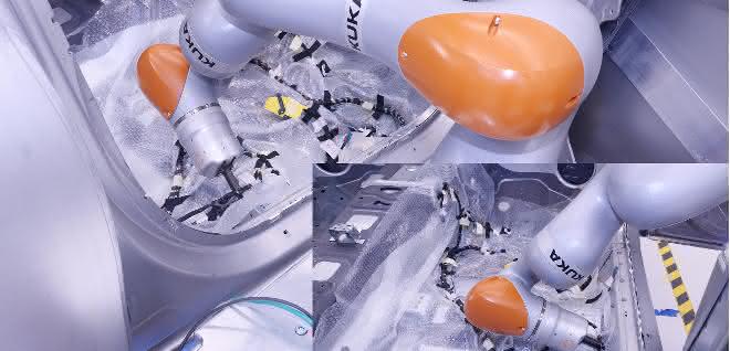 Fully automatic assembly: Installing cables automatically in the vehicle