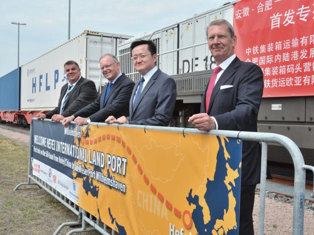 Erster Direktzug aus China erreicht JadeWeserPort Wilhelmshaven