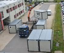 Beutlhauser liefert Container für Regensburger Test- und Impfzentrum
