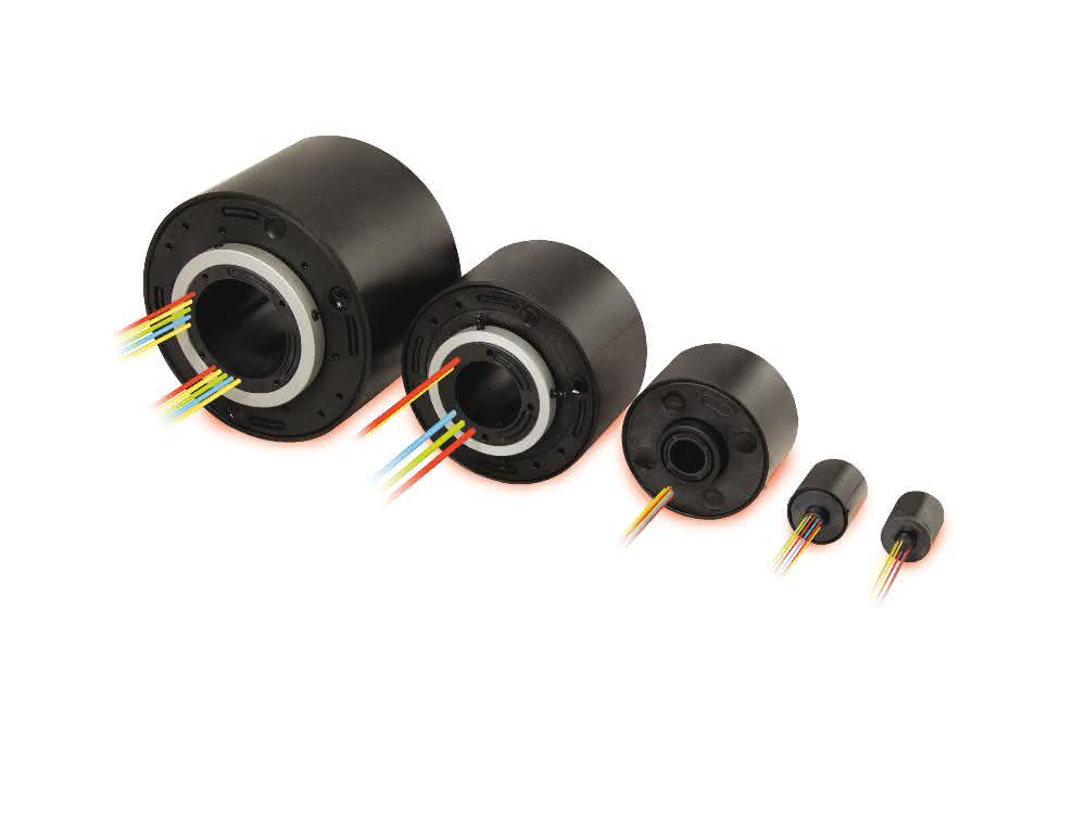 Hollow shaft slip rings