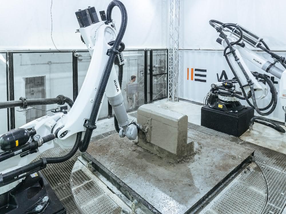 3D-printed concrete parts