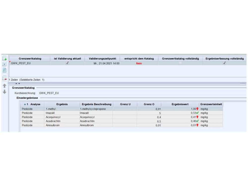 Screenshot aus dem LIM-System