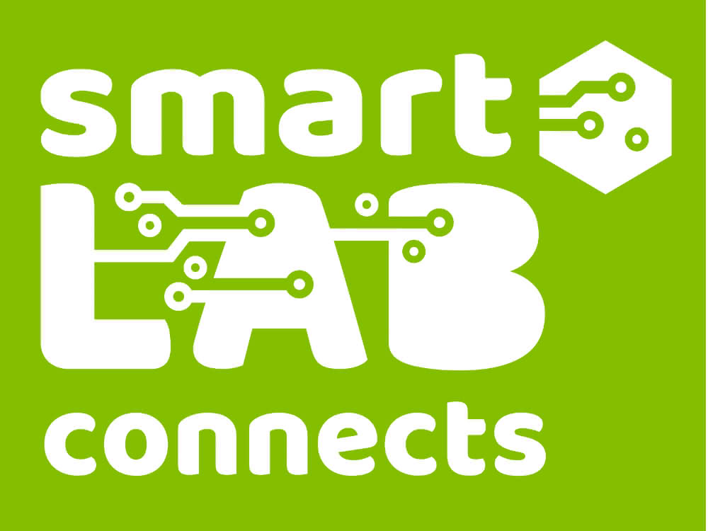 Grünes Logo der SmartLAB connects