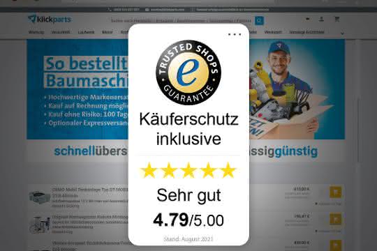Trusted Shops Zertifizierung für klickparts