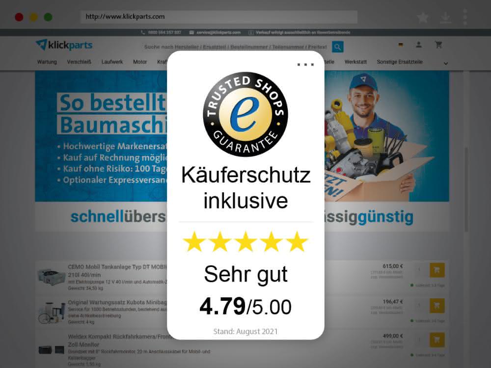 Trusted Shops Zertifizierung für klickparts