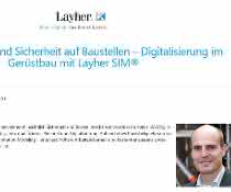 Baugewerbe Thementag: Digitalisierung im Gerüstbau mit Layher SIM