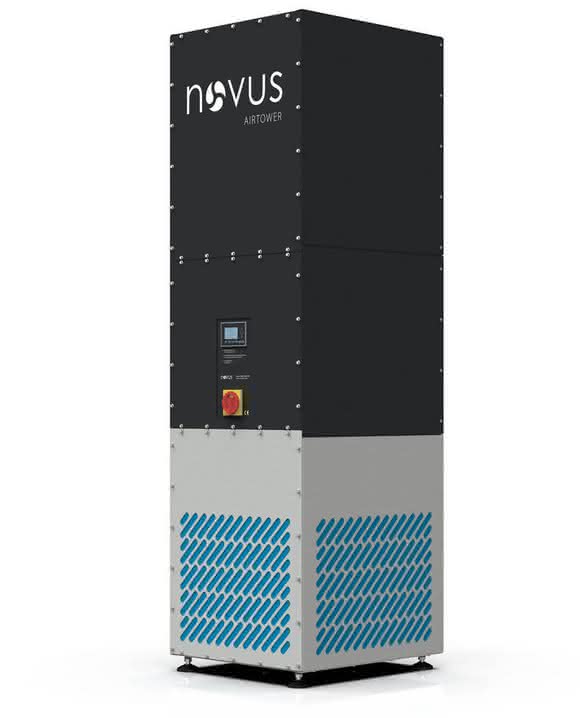 Extraction system: Filter tower for reduced space requirements