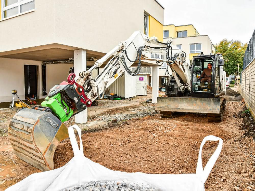Ein Bagger und der 3D-Effekt