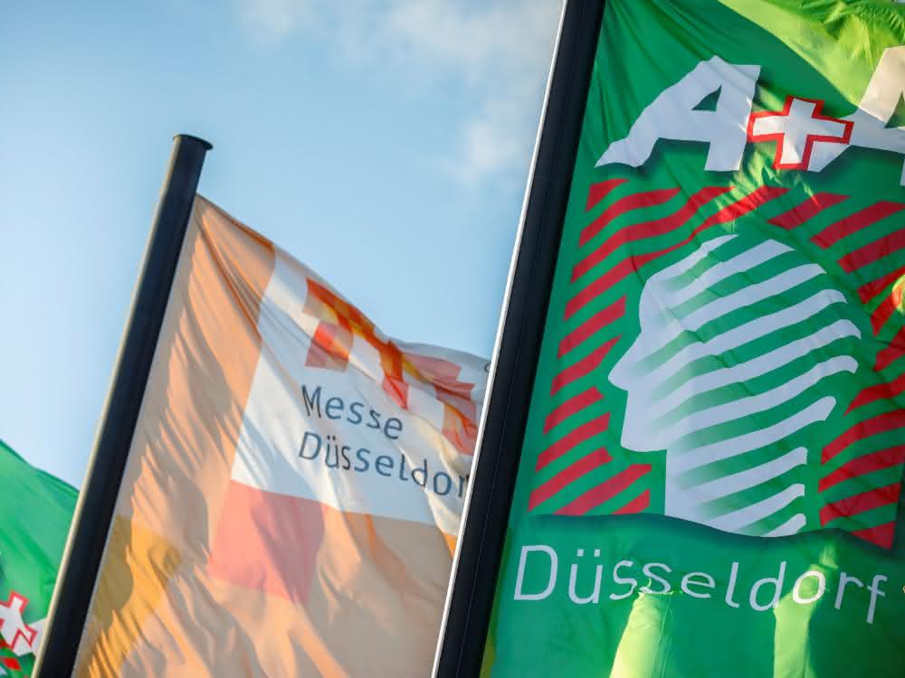 Beflaggung A+A Flaggen Messe A+A