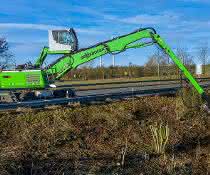 Neuer Fällbagger: Baumpflege mit Sennebogens E-Serie