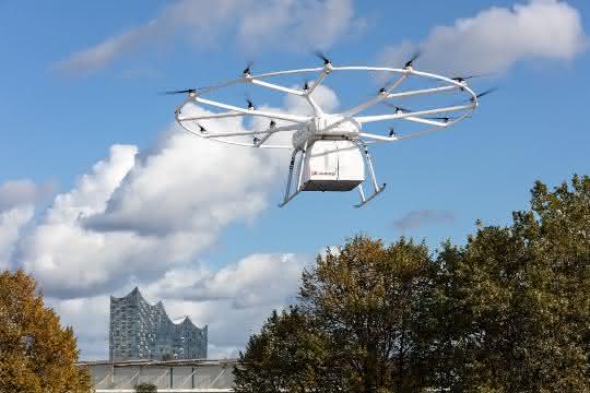 First public flight: Volocopter's cargo drone takes off
