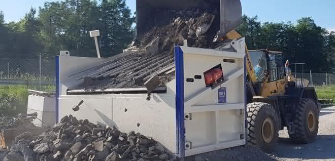 Baustoff-Recycling: Sieben bei geringem Platzbedarf