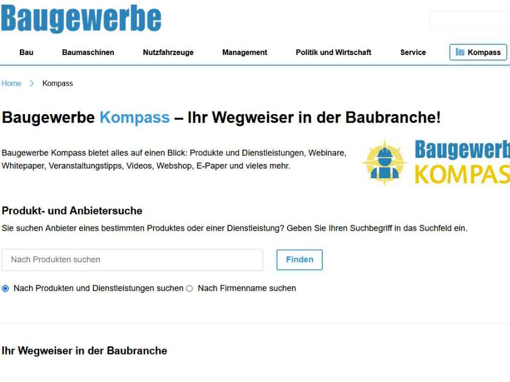 Baugewerbe Kompass: Die Branche im Blick