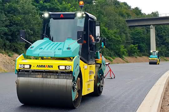 Straßenbau: Ammann-Walzen im Feldversuch Straßenbau: Ammann-Walzen im Feldversuch