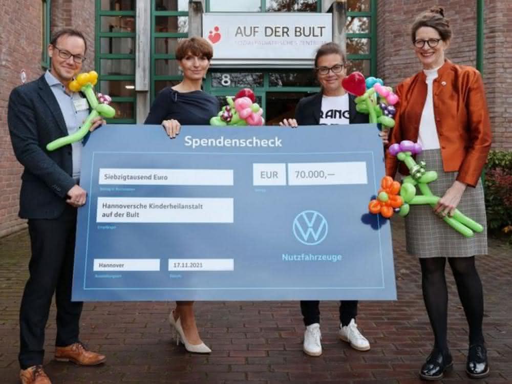 Fünfjährige Partnerschaft: VW Nutzfahrzeuge spendet 70.000 Euro an Kinderheilanstalt