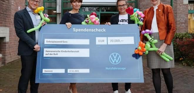 Fünfjährige Partnerschaft: VW Nutzfahrzeuge spendet 70.000 Euro an Kinderheilanstalt Fünfjährige Partnerschaft: VW Nutzfahrzeuge spendet 70.000 Euro an Kinderheilanstalt