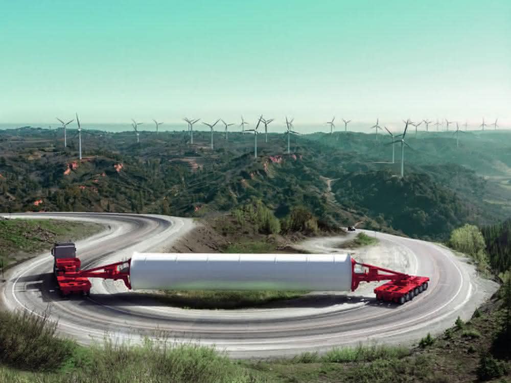 Modularer Plattformwagen: Niedrig transportiert