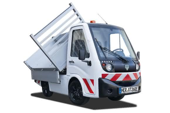 Angebot an Aufbauten erweitert: Elektrotransporter von Tropos Motors Europe: Neue Kipperaufbauten