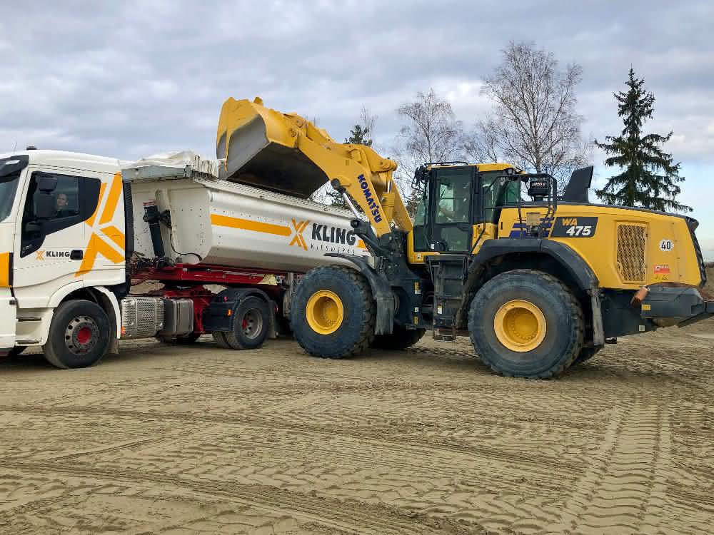 Neuer Komatsu Radlader im Kling Kieswerk im Einsatz